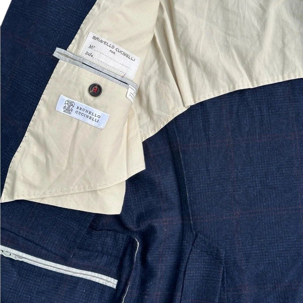 Brunello Cucinelli Blue Sport Coat with Notch Lapel, pre-owned